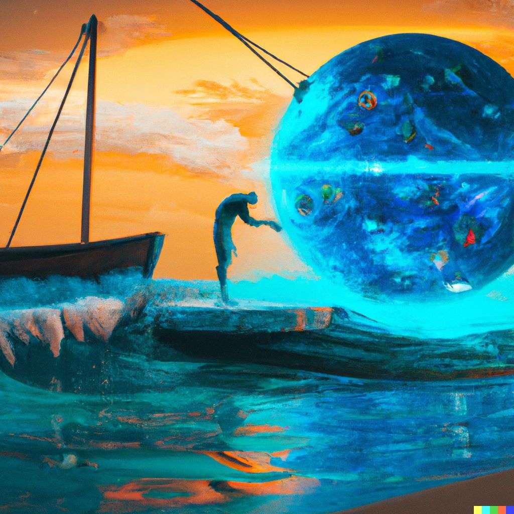 the discovery of gravity, digital art, 2.5D style